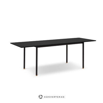 Table (louis) interieurs 86 black oak veneer, wood, 74x80x120