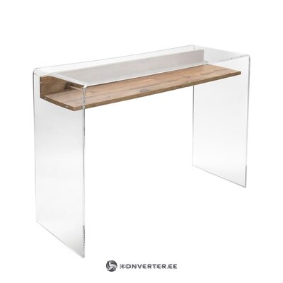 Dizaino stalas moremore (iplex) su grožio trūkumais.