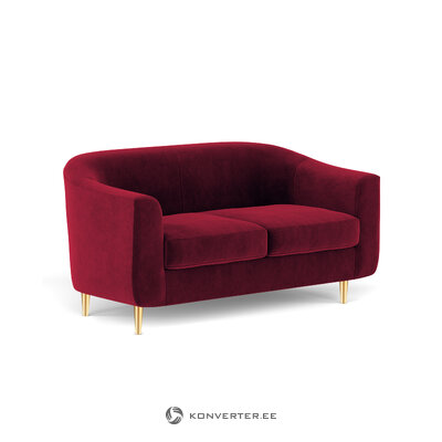Sofa (tact) coco home red, velvet, gold metal