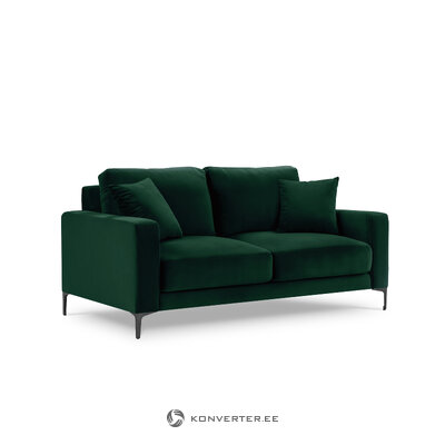 Dīvāns (veikals) coco mājas pudele zaļa, samta, melna hromēta metāla