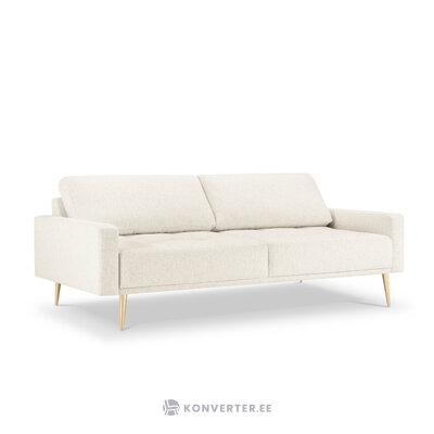 Sofa (detente) coco home light beige, structured fabric, gold metal