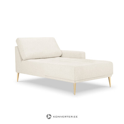 Deck chair (detente) koko home light beige, structured fabric, gold metal, better