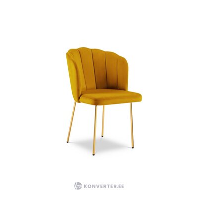 Velvet tuoli (aksentti) coco home keltainen, sametti, kulta metalli