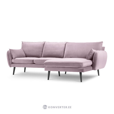 Corner sofa (lento) coco home lavender, velvet, black beech wood, better