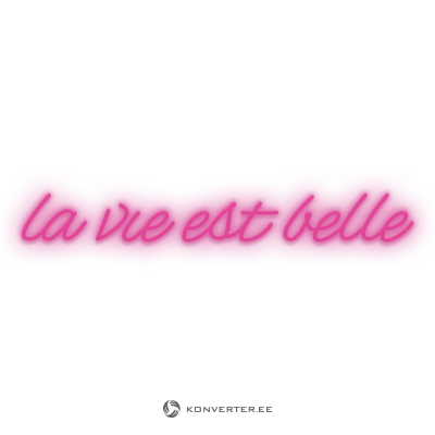 Vaaleanpunainen led-valaistus la vie est belle (candyshock)