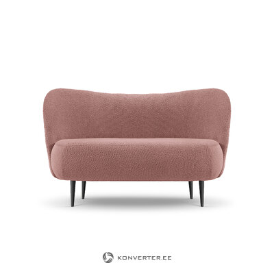 Sofa (gvazdikėlis) mazzini sofa rožinė, boucle, juodas metalas