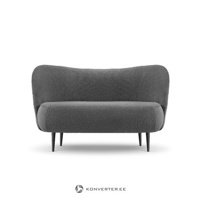 Sofa (gvazdikinė) mazzini sofos tamsiai pilka, boucle, juodo metalo