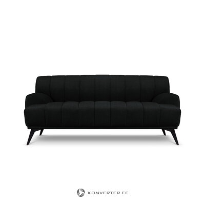Sofa (dalia) mazzini sofas black, velvet, black metal