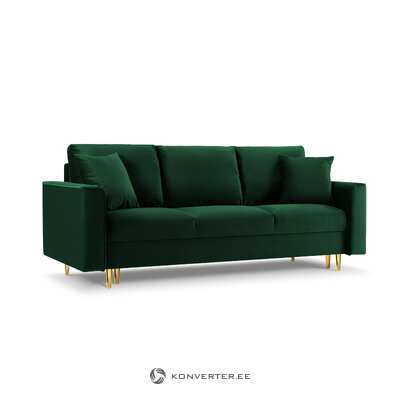 Sofa-lova (cartadera) mazzini sofas buteliukas žalias, aksominis, auksinis metalas