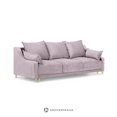Sofa bed (freesia) mazzini sofas lavender, velvet, gold metal