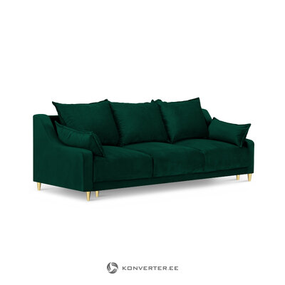 Sofa-lova (freesia) mazzini sofa butelis žalias, aksominis, auksinis metalas