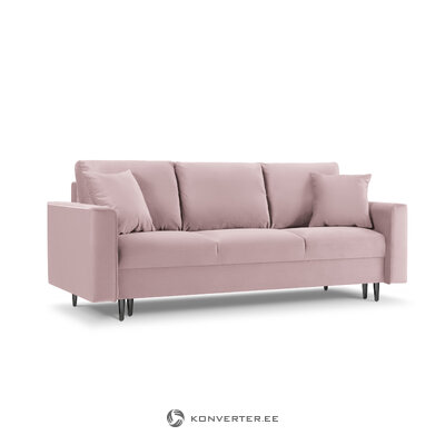 Sofa-lova (cartadera) mazzini sofos levandų, aksomo, juodo chromo metalo