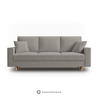 Sofa-lova (cartadera) mazzini sofos pilka, boucle, natūralaus buko medienos