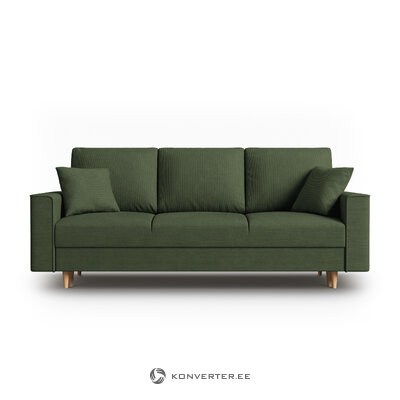 Sofa-lova (cartadera) mazzini sofa butelis žalia, aksomo, natūralaus buko medienos