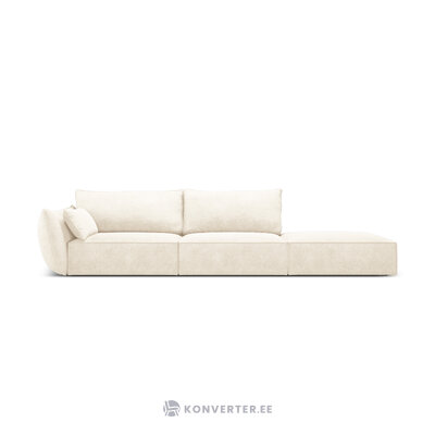 Sofa &#39;vanda&#39; light beige, chenille, black plastic, better