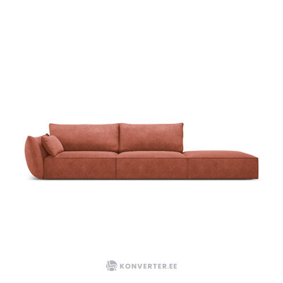 Sofa &#39;vanda&#39; red, chenille, black plastic, better