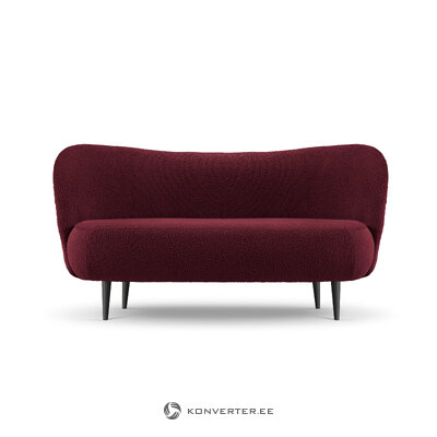 Sofa (clove) mazzini sofas bordeaux, boucle, black metal