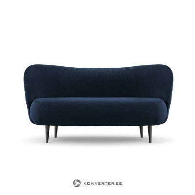 Sofa (clove) mazzini sofas dark blue, boucle, black metal