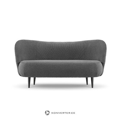Sofa (gvazdikinė) mazzini sofos tamsiai pilka, boucle, juodo metalo