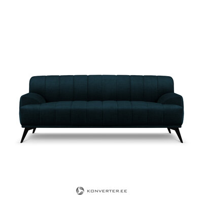 Sofa (dalia) mazzini sofas petrol, velvet, black metal