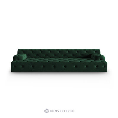 Aksominė sofa &#39;kerria&#39; tamsiai žalia, aksominė
