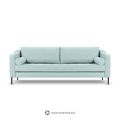 Sofa (verbana) mazzini sofas mint, structured fabric, black metal