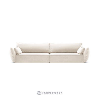 Sofa &#39;vanda&#39; šviesiai smėlio spalvos, aksominė
