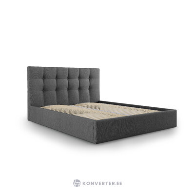 Bed (nerin) mazzini sofa dark gray, structured fabric, 104x150x212