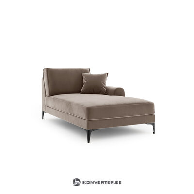Lounge chair (madara) mazzini sofas (copy) cappuccino, velvet, black chrome metal, better