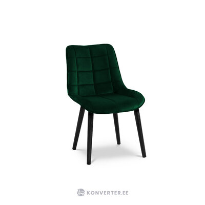 Samta krēsls (laurus) mazzini dīvāni pudele zaļa 2, samts, melnais dižskābardis