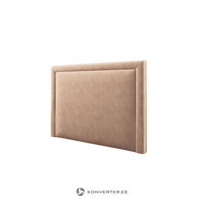 Headboard (primevere) mazzini sofas dark beige, velvet, 120x10x140