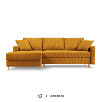 Угловой диван-кровать (роза) диван mazzini желтый, бархат, натуральный бук, левый