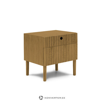 Nightstand (bahia) mazzini sofas brown, wood, natural oak