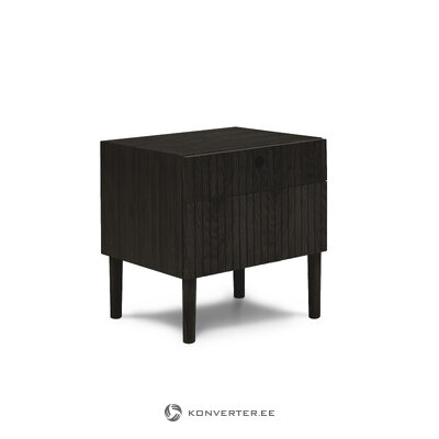 Nightstand (bahia) mazzini sofas black, wood, natural oak