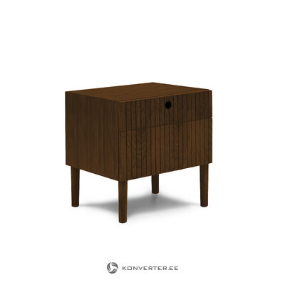 Nightstand (bahia) mazzini sofas dark brown, wood, natural oak