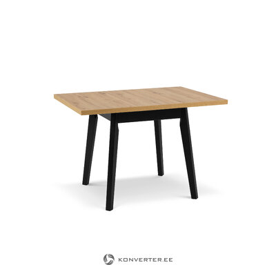 Extendable dining table (abelia) mazzini sofas black, wood