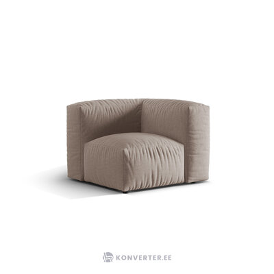 Модуль дивана (мартина) тёмно-бежевый, структурированная ткань