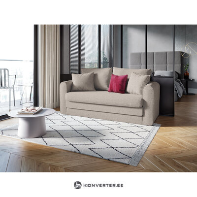 Sofa lido (micadoni home) light gray, structured fabric