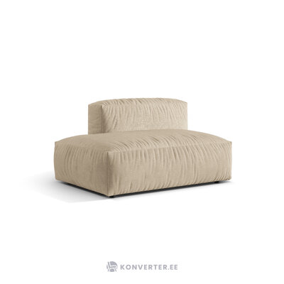 Угловой диван (мартина) светло-бежевый, бархат, левый