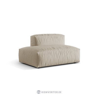 Corner sofa (martina) light beige, structured fabric, left