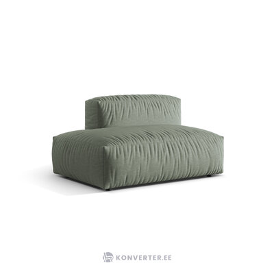 Corner sofa (martina) moss green, structured fabric, left