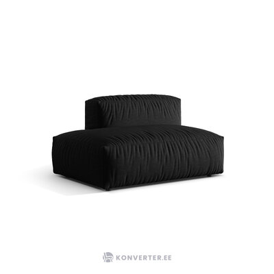 Угловой диван (martina) черный, структурированная ткань, левый