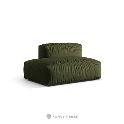 Угловой диван (мартина) зеленый, структурная ткань, левый