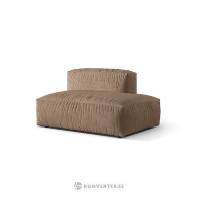 Corner sofa (martina) dark beige, velvet, right