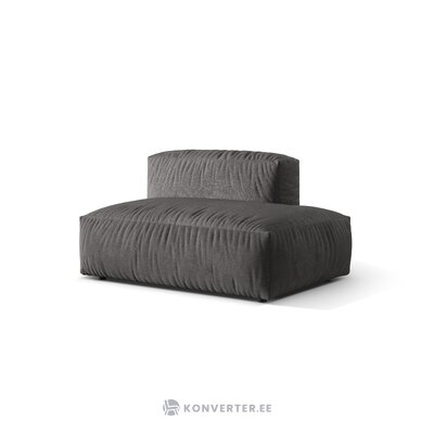 Corner sofa (martina) gray, velvet, right