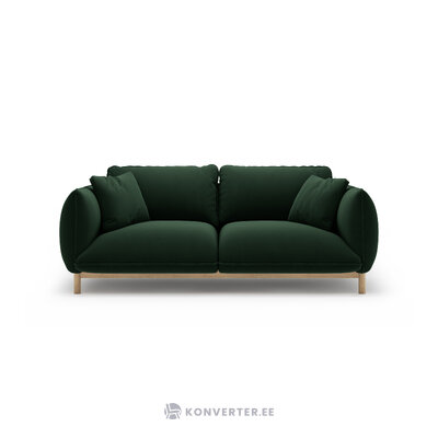 Диван «Ада» бутылочно-зеленый, бархат