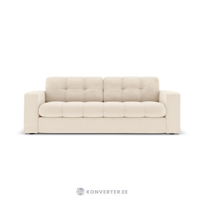 Sofa (justin) micadon limituoto leidimo šviesiai smėlio spalvos, struktūrinio audinio