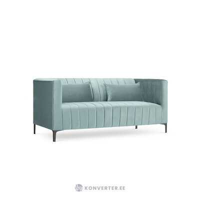 Sofa annite (micadoni home) mėtų, aksomo, juodo chromo metalo