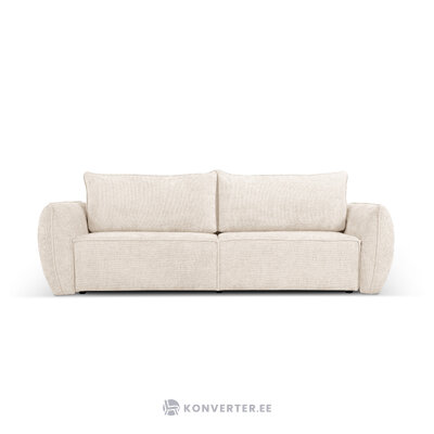 Šviesiai smėlio spalvos, šenilinis sofos &#39;kaklui&#39;