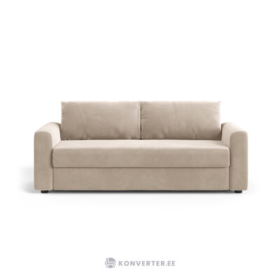 Диван-кровать «Давид» бежевый, бархат